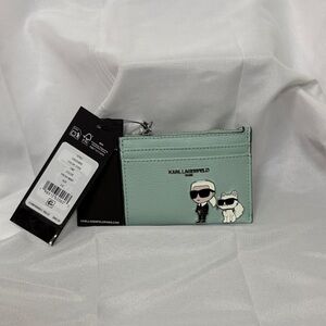 Karl Lagerfeld Mint Card Holder with Cartoon Design